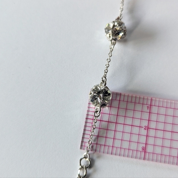 Kate Spade Silver, Clear Crystal Ball Cluster Lady Marmalade Chain Bracelet - Picture 7 of 9